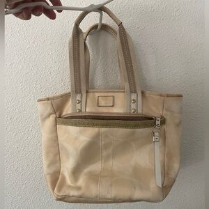 Coach signature tote gold purse